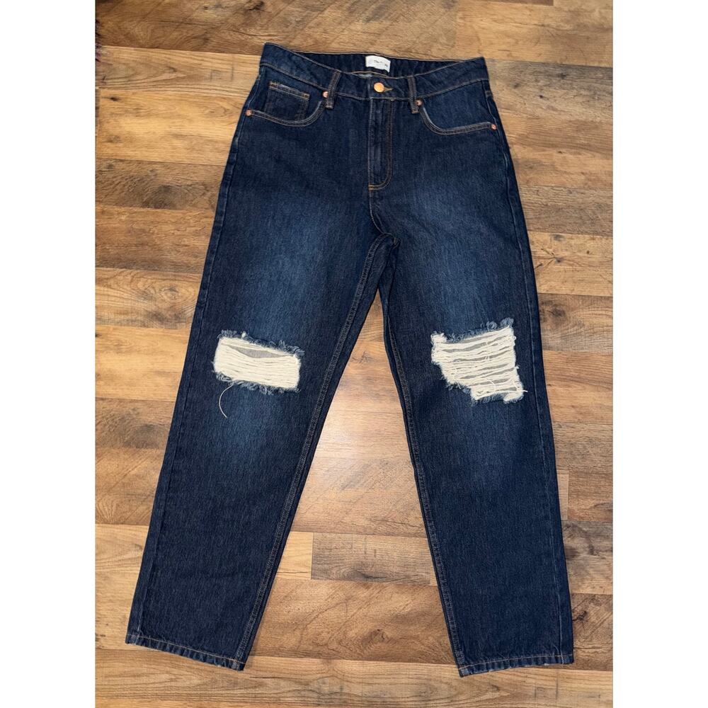 The drop women’s distressed Luca high blue jeans - Picture 10 of 16